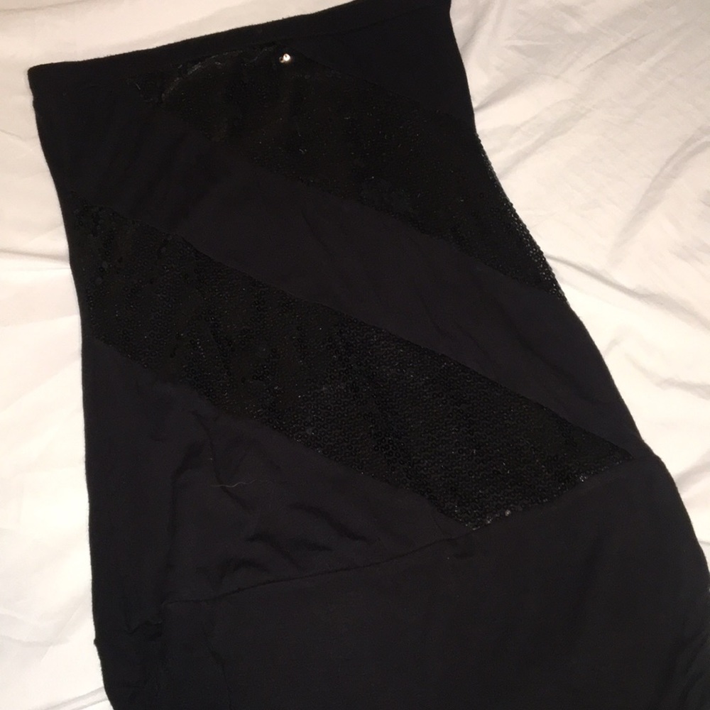 Shorty Strapless Sequence Dress